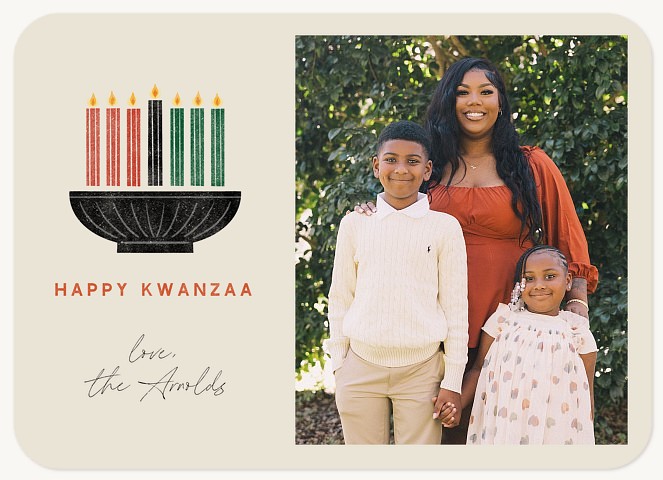 Textured Kinara Kwanzaa Cards