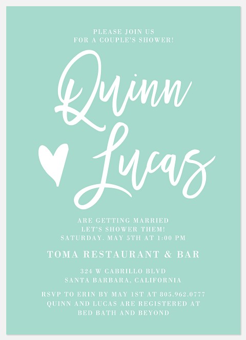 Sweetest Heart Bridal Shower Invitations