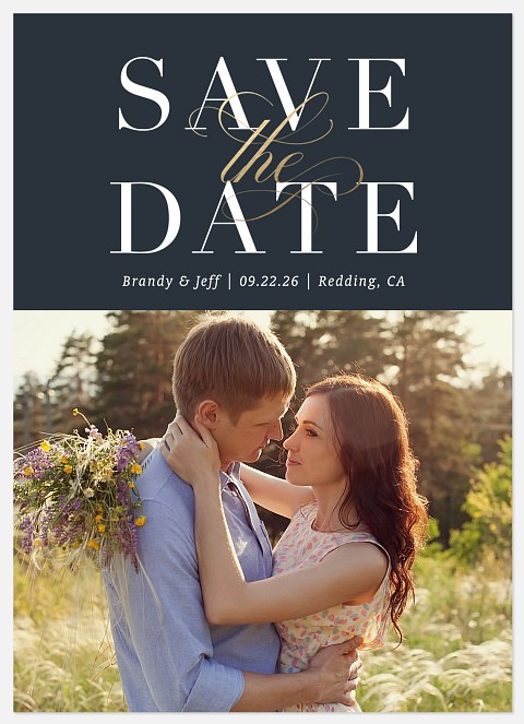 Classic Simplicity Save the Date Photo Cards