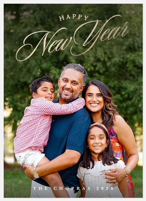 Elegant Gold Holiday Photo Cards