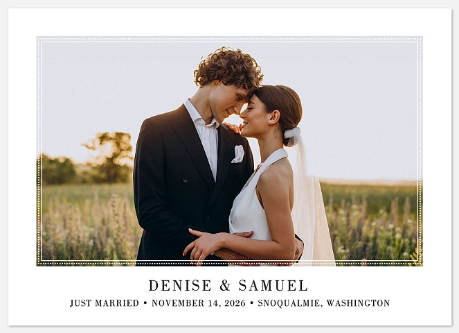 Beaded Frame Wedding Announcements