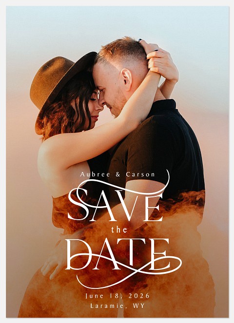 Embellished Greeting Save the Date Photo Cards