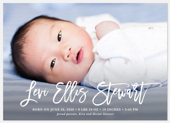 Modern Welcome Baby Birth Announcements