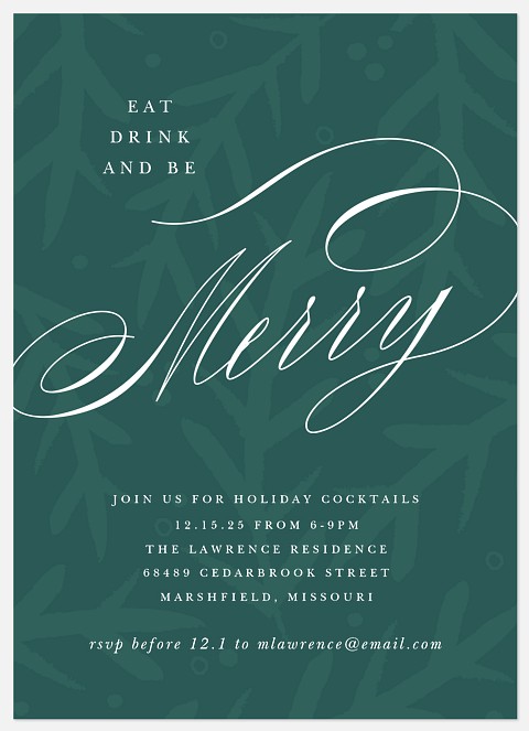 Woodland Gathering Holiday Party Invitations