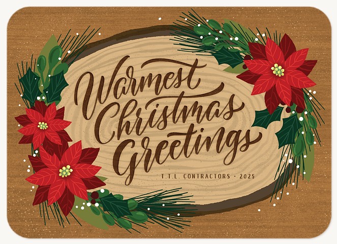 Yule Log Business Holiday Cards