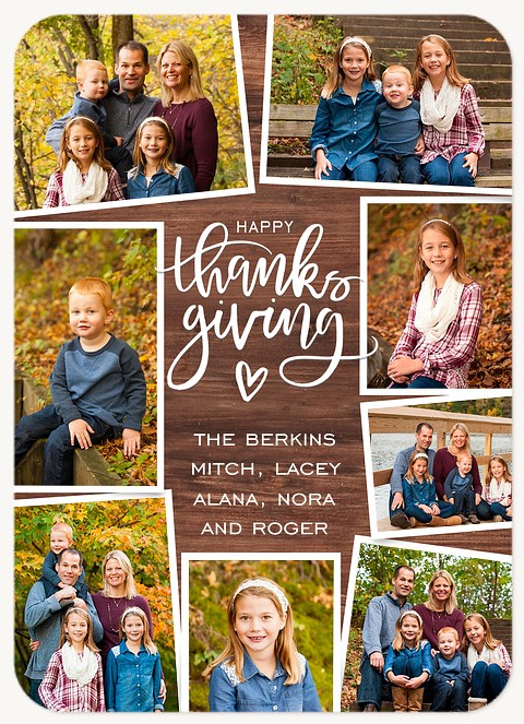 Thankful Collage Thanksgiving Cards