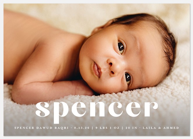 Sweetly Simple Baby Birth Announcements