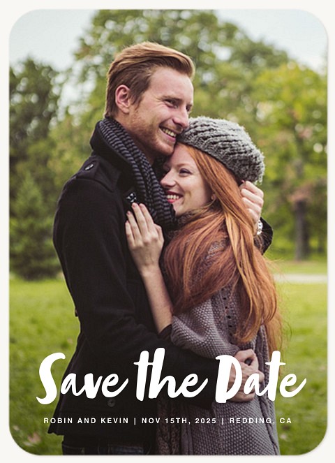 Fresh Script Save the Date Cards