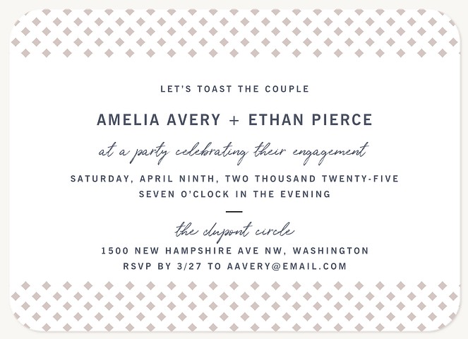 Starry Night Engagement Party Invitations