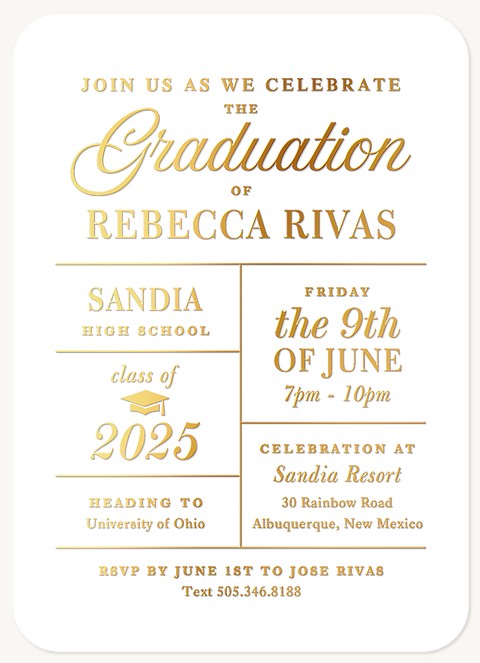 Classic Graduation Graduation Announcements