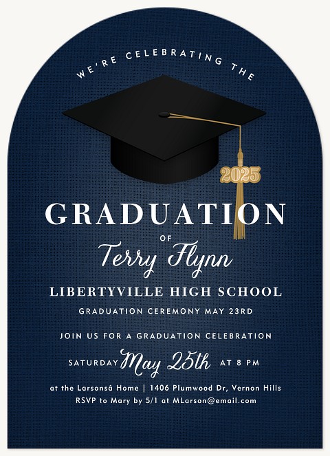 Cap & Tassel Graduation Invitations