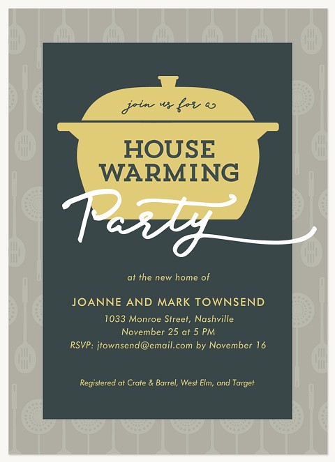 Warming Our House Party Invitations