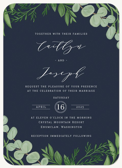 Botanical Sprigs Wedding Invitations