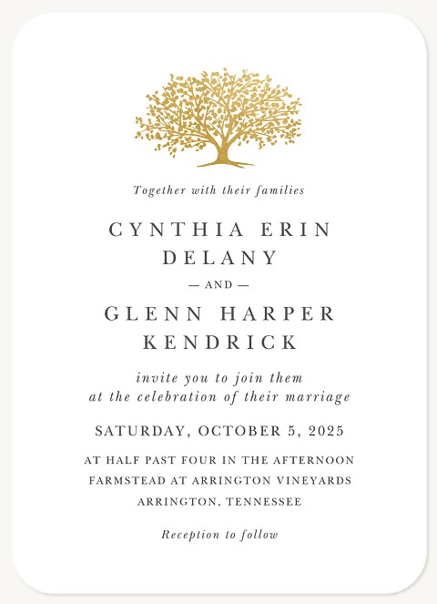 Arboretum Wedding Invitations
