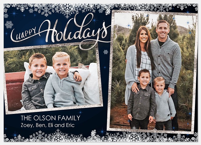 Winter Snow Holiday Photo Cards