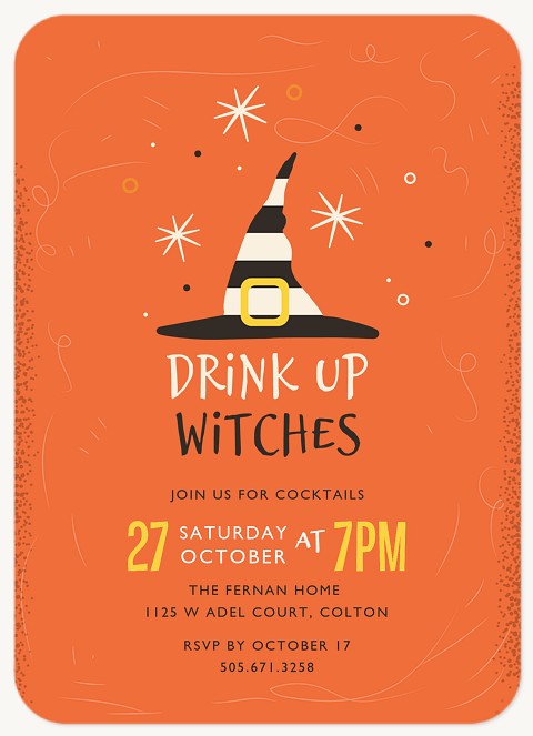Drink Up Halloween Party Invitations