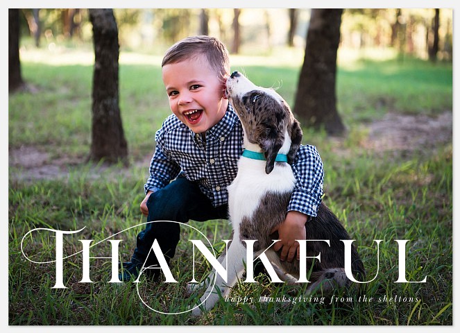 Engraved Thanks Thanksgiving Cards