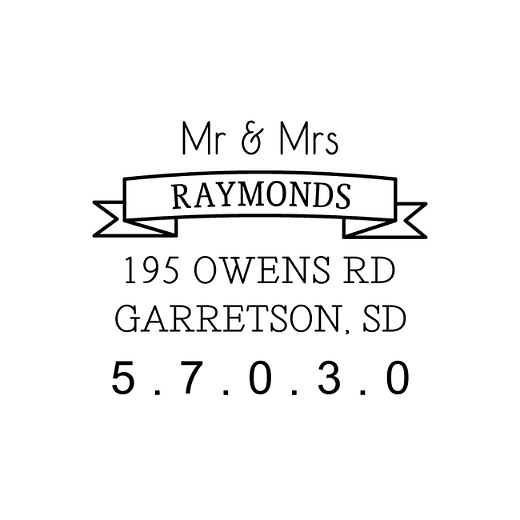 Ribbon Banner | Custom Rubber Stamps