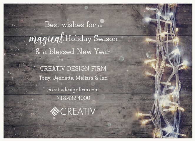 Holiday Lights Business Holiday Cards
