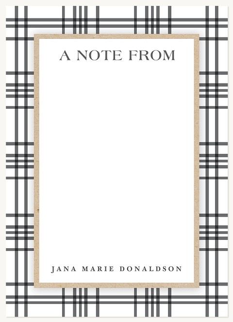 Farmhouse Plaid Stationery