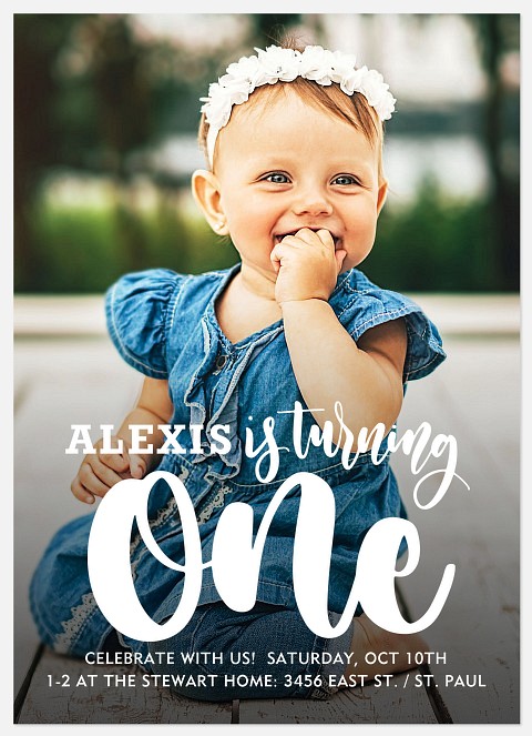 Turning One Kids' Birthday Invitations