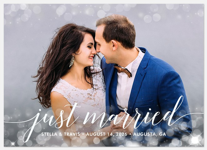 Simple Sparkle Wedding Announcements