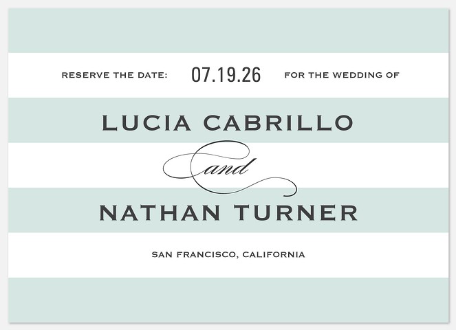 Sea Stripe Save the Date Photo Cards