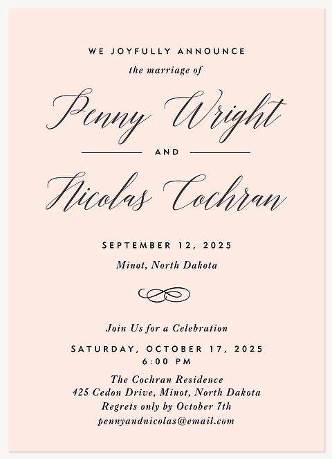 Wedding Party Wedding Announcements