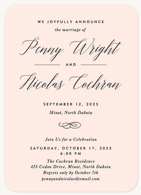 Wedding Party Wedding Announcements
