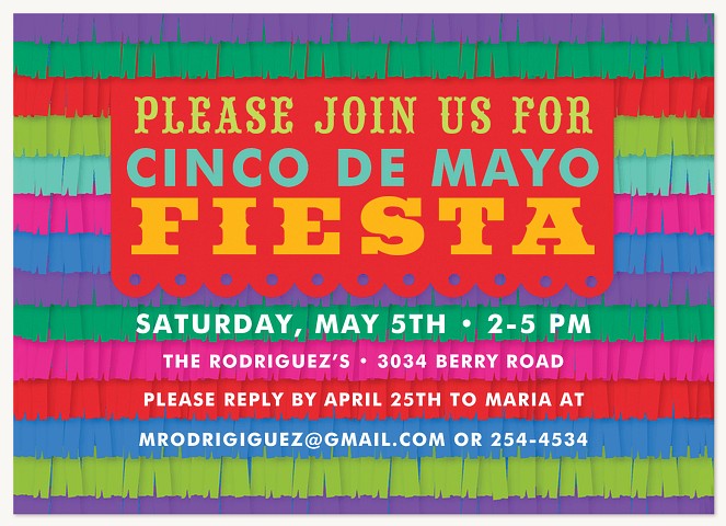 Pinata Fringe Summer Party Invitations