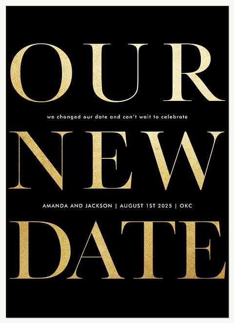 Gilded Letters Change the Date Cards