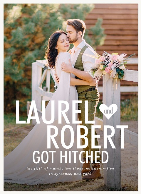 Hitched Heart Wedding Announcements