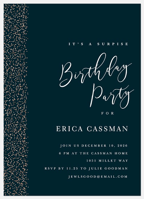 Festive Celebration Adult Birthday Invitations