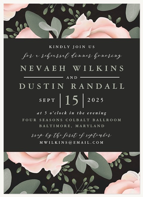 Eucalyptus Bloom Rehearsal Dinner Invitations