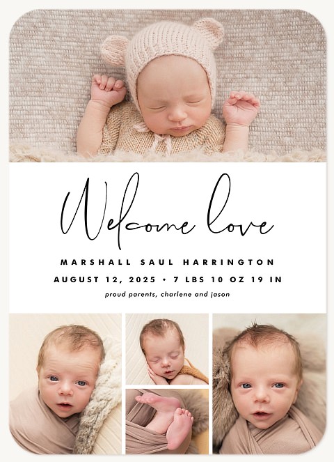  Welcome Love Baby Announcements