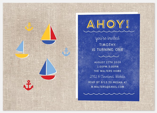 Nautical Kids' Birthday Invitations