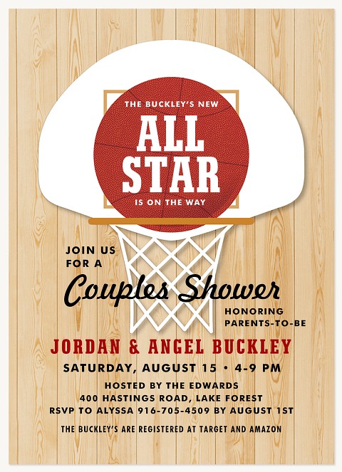 All-Star Baby Shower Invites