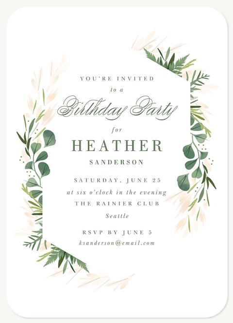 Spring Clover Adult Birthday Party Invitations
