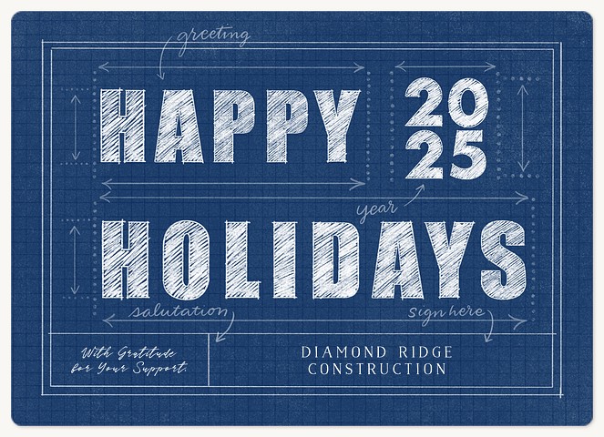 Holiday Blueprint Holiday & Christmas Magnet Cards