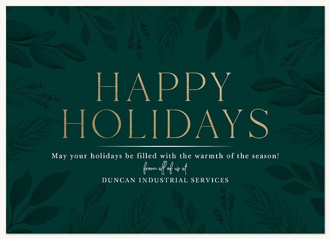 Wintergreen Sprigs Business Holiday Cards