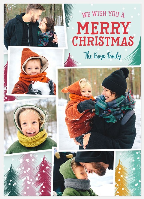 Forest Whimsy Holiday Photo Cards