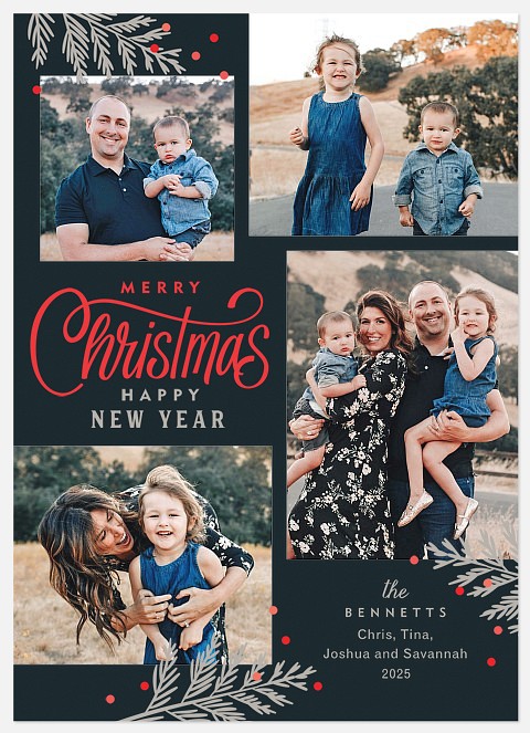 Snow Fern Holiday Photo Cards