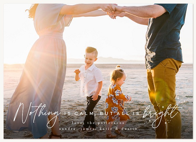 Nothing Is Calm Photo Holiday Cards