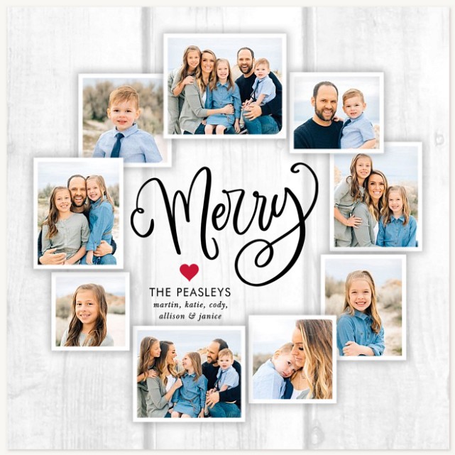 Photo Wreath Christmas Cards