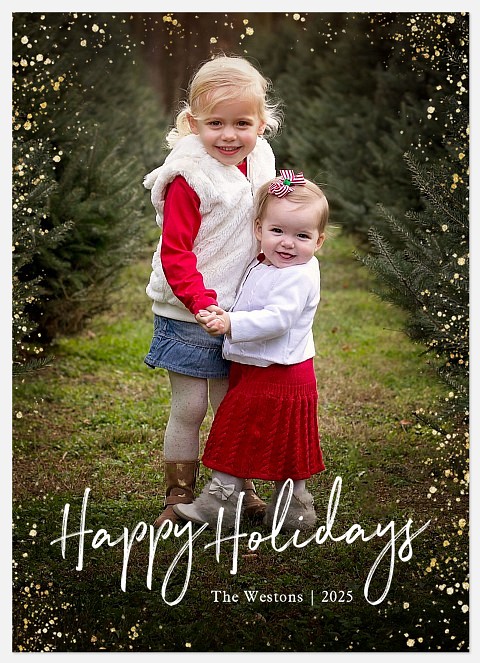 Sparkle Dots Holiday Photo Cards