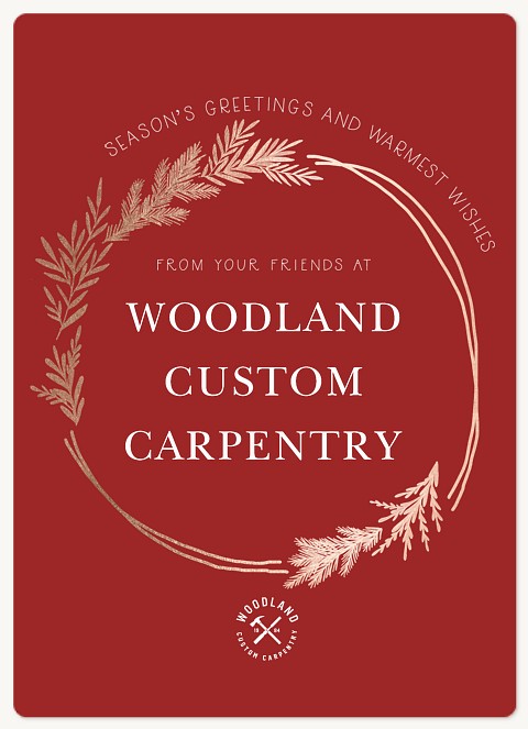 Gilded Circle Construction Christmas Cards