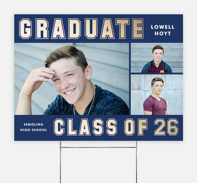 Golden Letterman Graduation Yard Signs