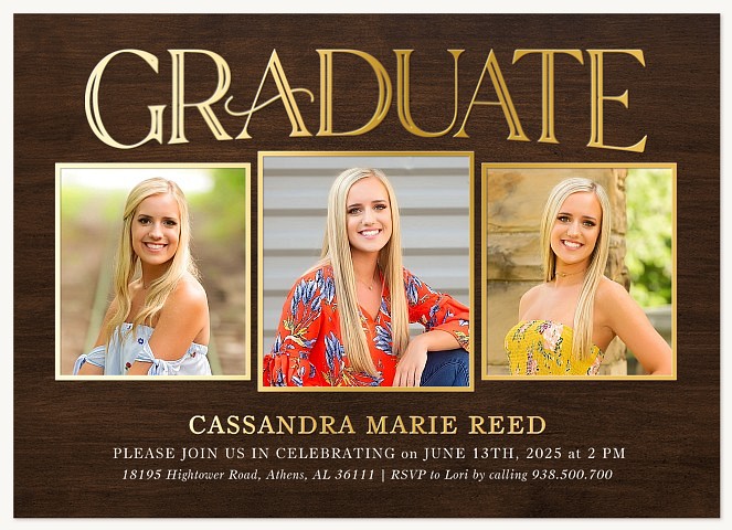Fancy Inline Graduation Announcements