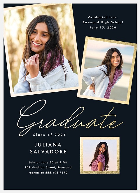 Elegant Snapshots Graduation Cards