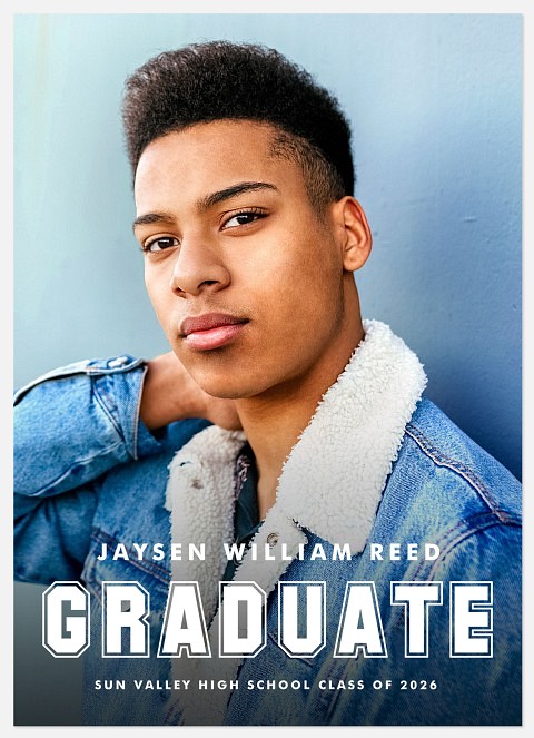 Classic Letterman Graduation Cards